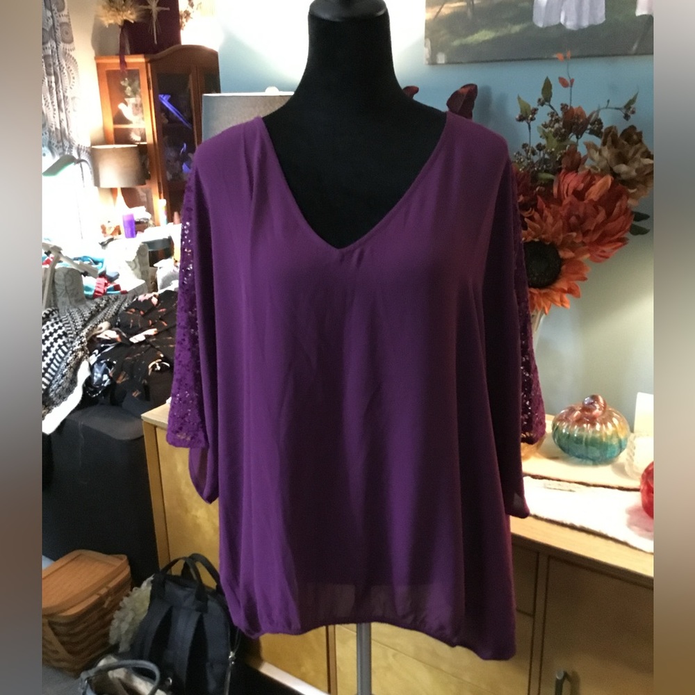 Lane Bryant plum color blouse